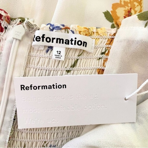 NEW Reformation Nikita Dress Bouquet 12 - Picture 10 of 17